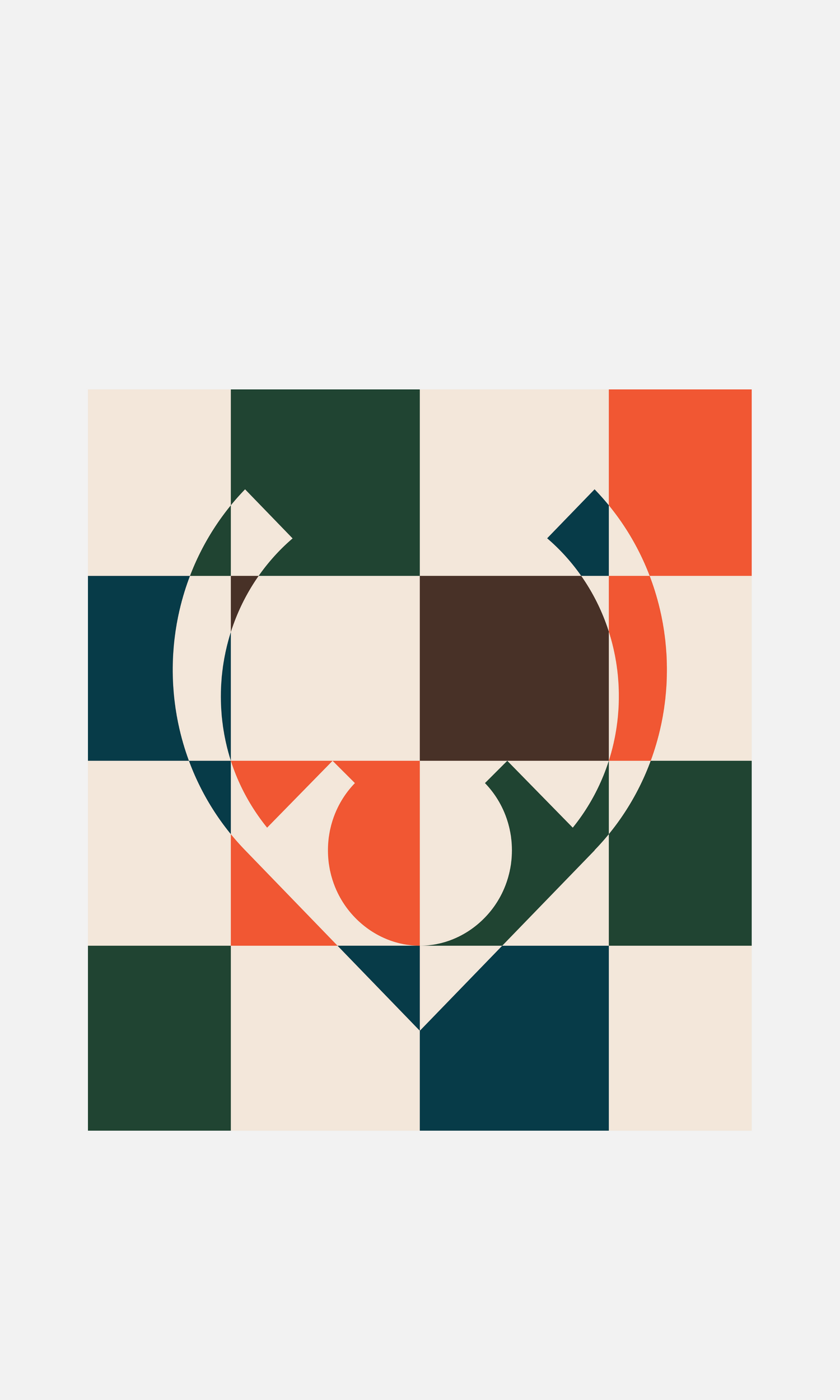 Silk scarf chequer icon in multi colours