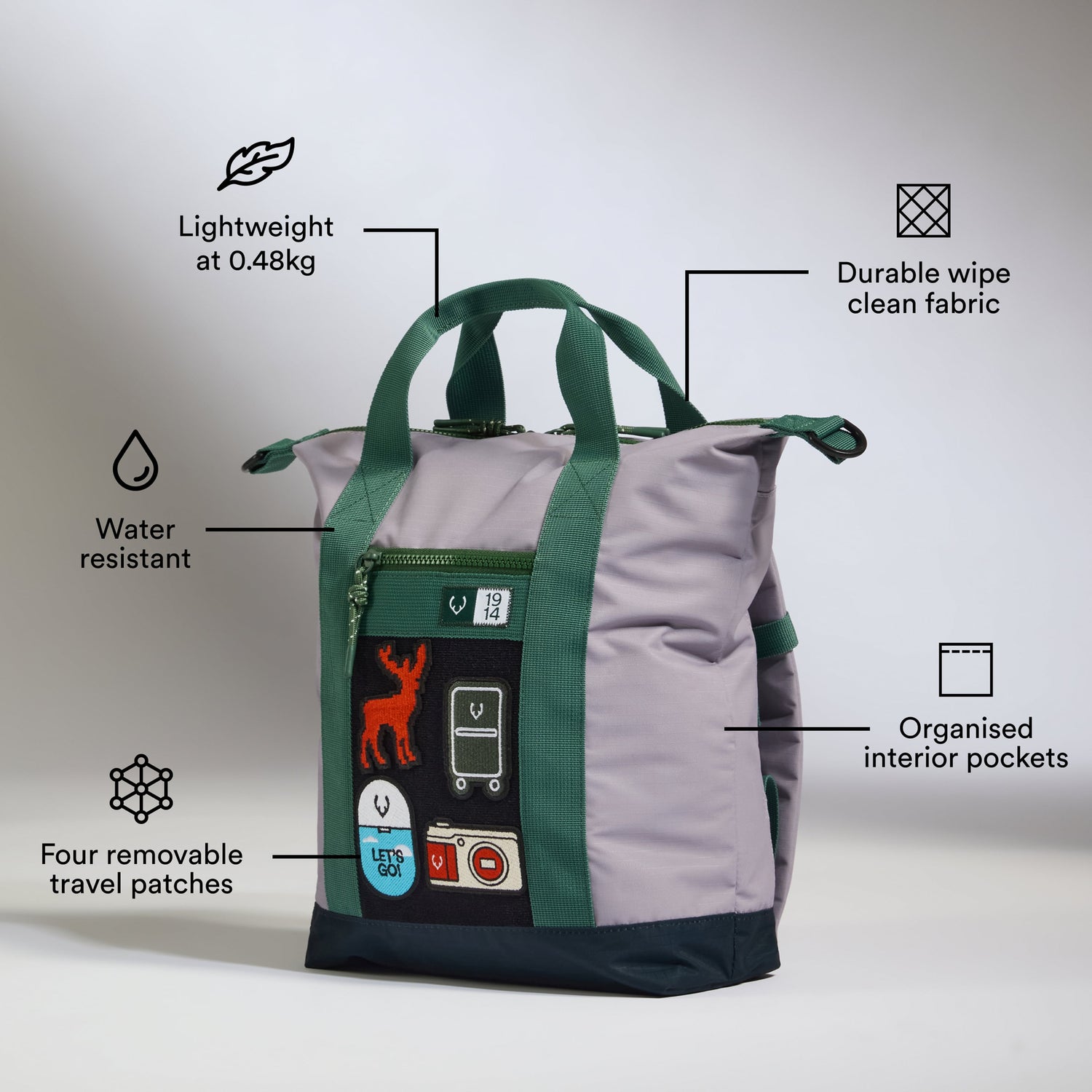 Antler Kids Essential Backpack In Meadow Purple