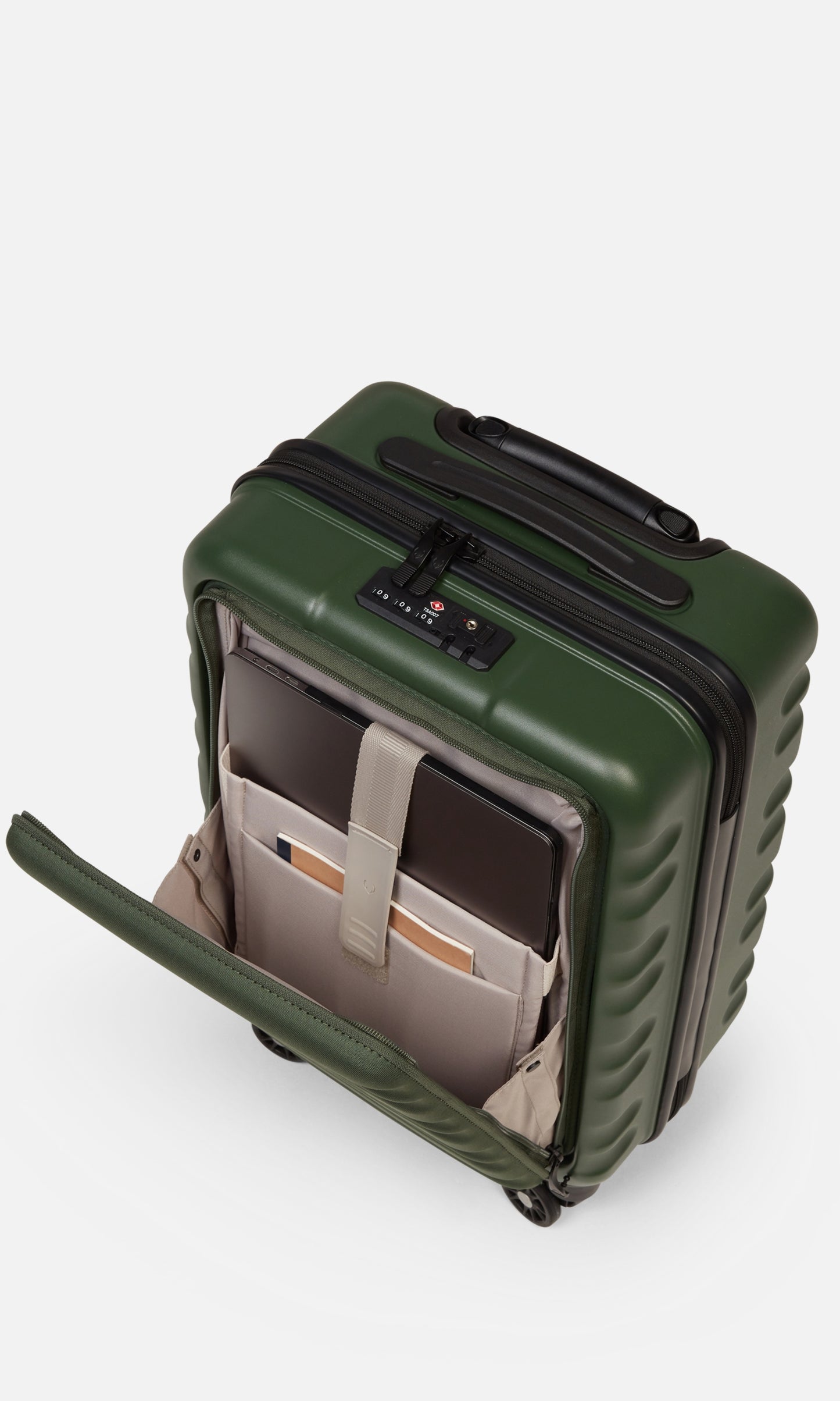 Clifton Carry-On With Pocket in Woodland Green