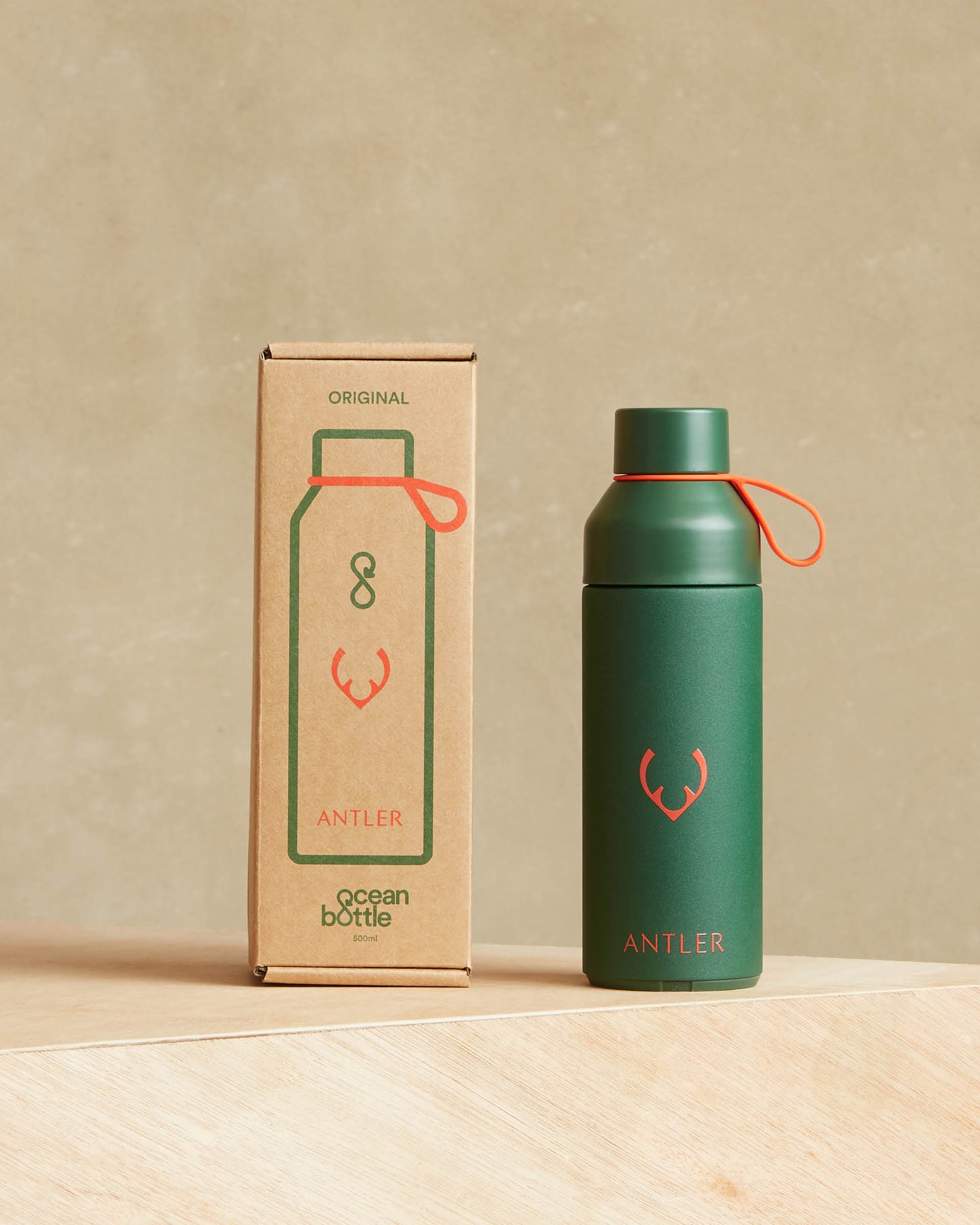 Ocean Bottle x Antler Woodland Green (500ml)