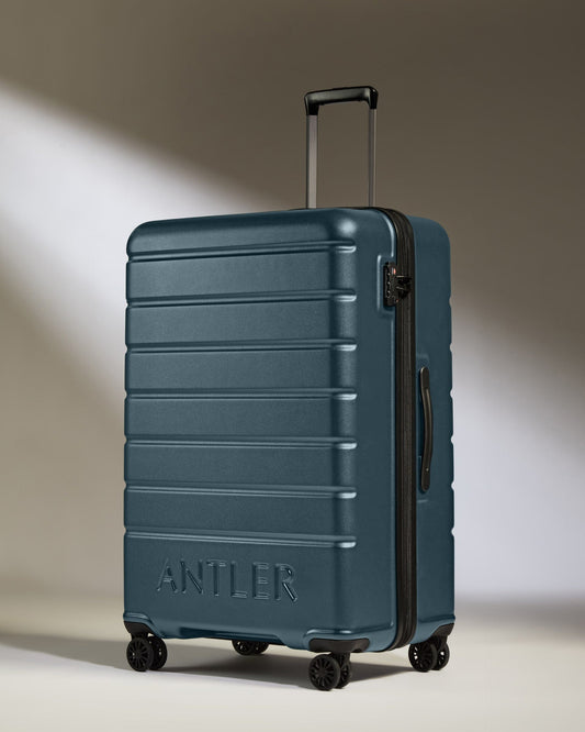Large Luggage in Blue Gray - Logo