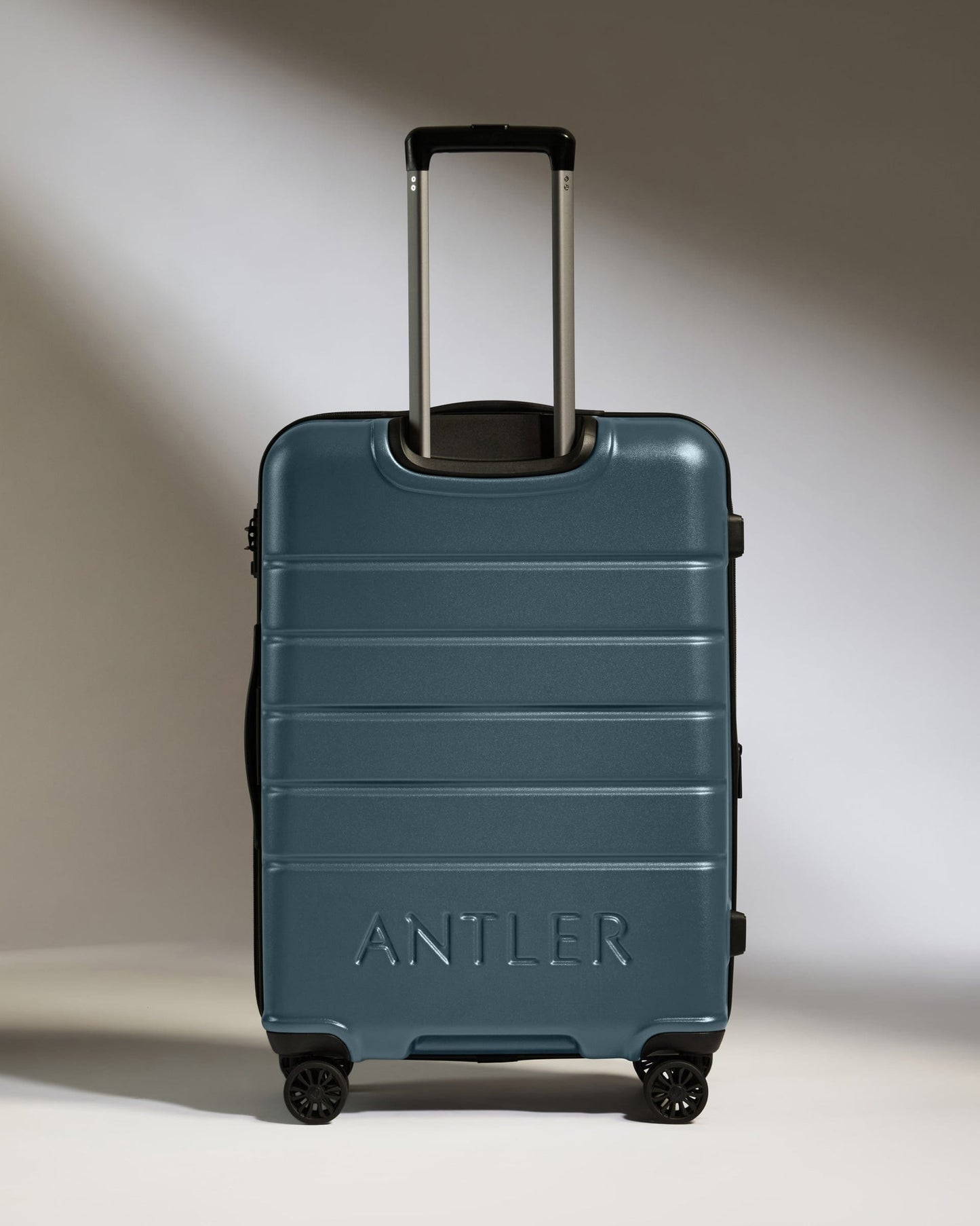 Medium Luggage in Blue Gray - Logo