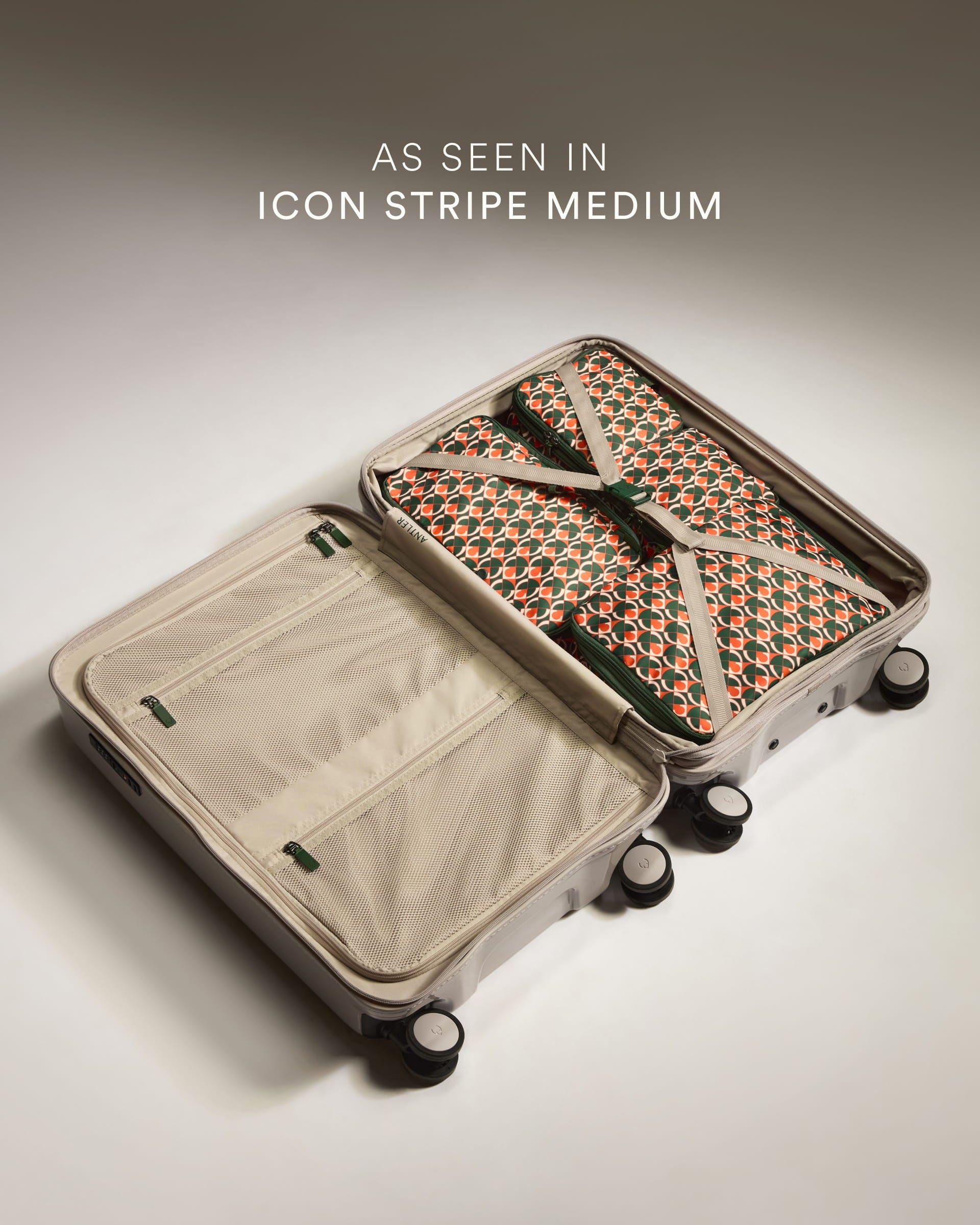 Antler Luggage -  Monogram Packing Cubes Multi- Set of 4 - Packing Cube - 4 Pk Packing Cubes Multi Colour Set of 4 | Travel Accessories | Packing Organiser