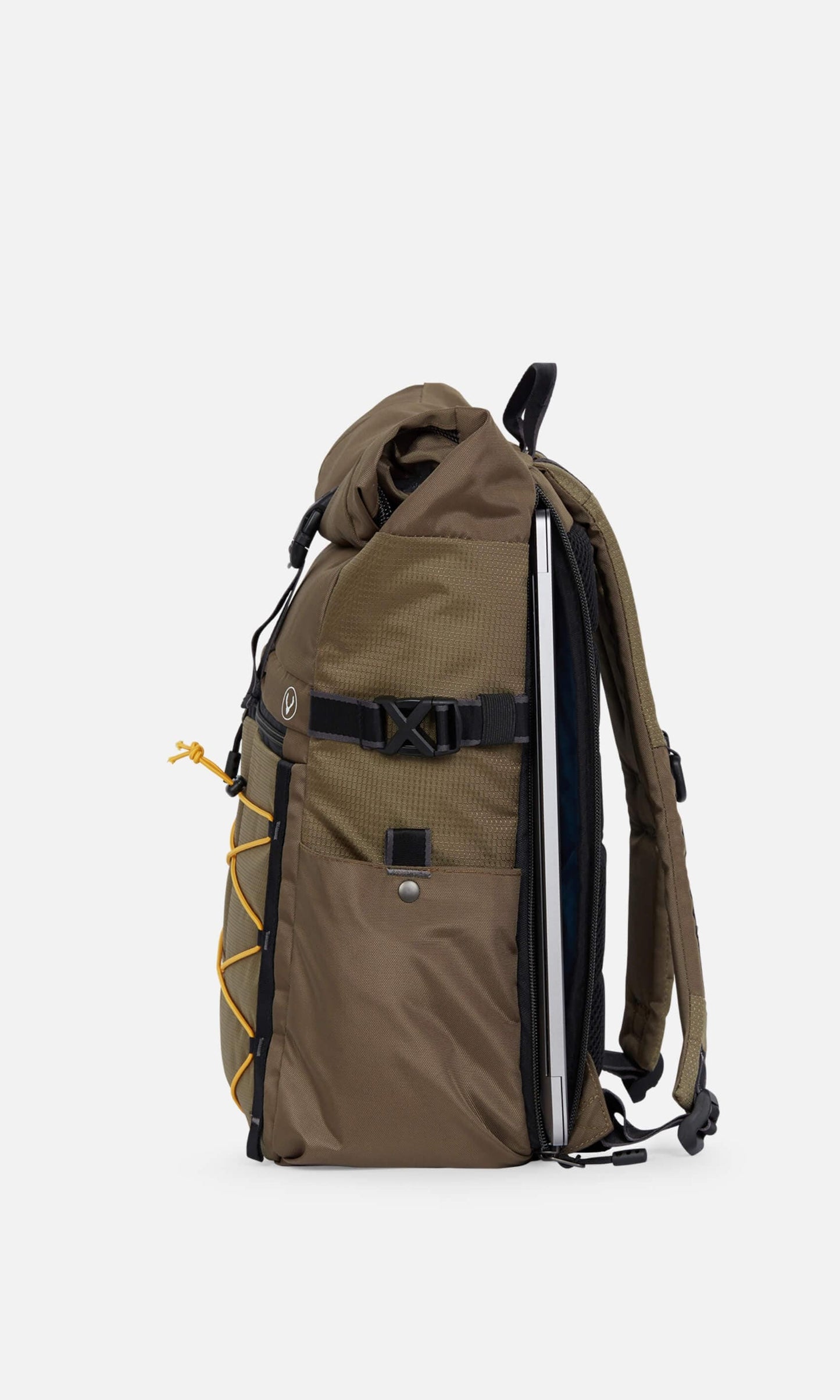 Bamburgh Roll Top Backpack in Khaki