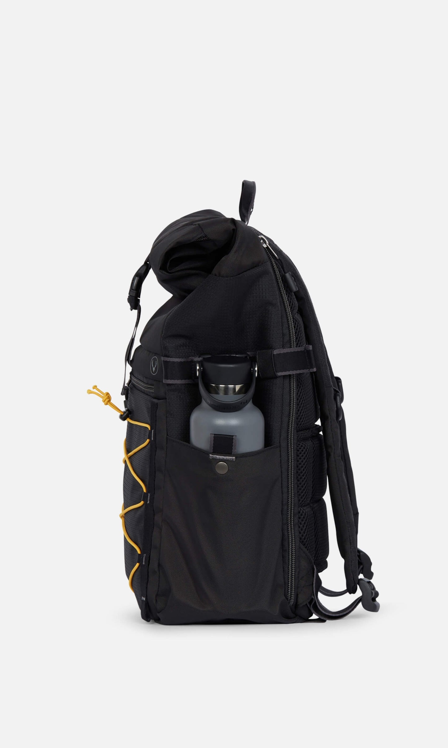 Bamburgh Roll Top Backpack in Black